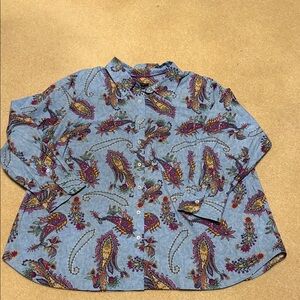 Paisley Button-Up Shirt - Talbots